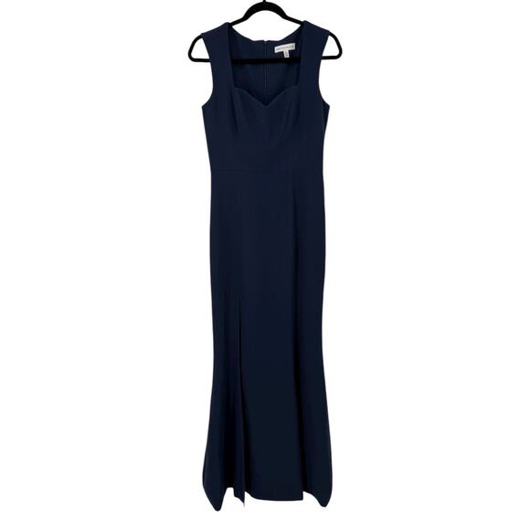 Dress the Population Monroe Side Slit Gown dress navy blue size Medium M - Picture 2 of 8